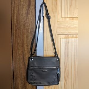 Grey Rosetti Flower Purse